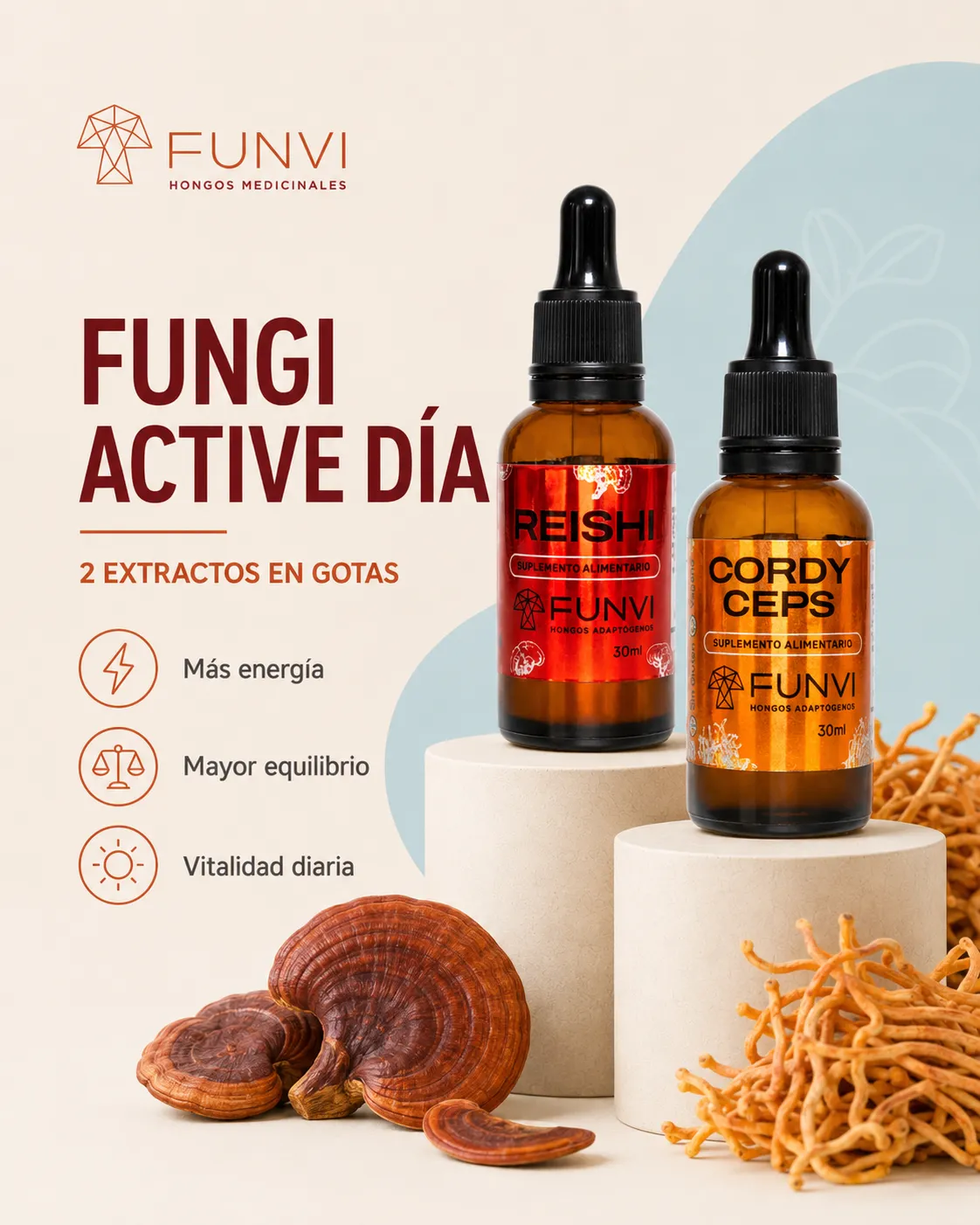 FungiActive Día (Reishi y cordyceps)