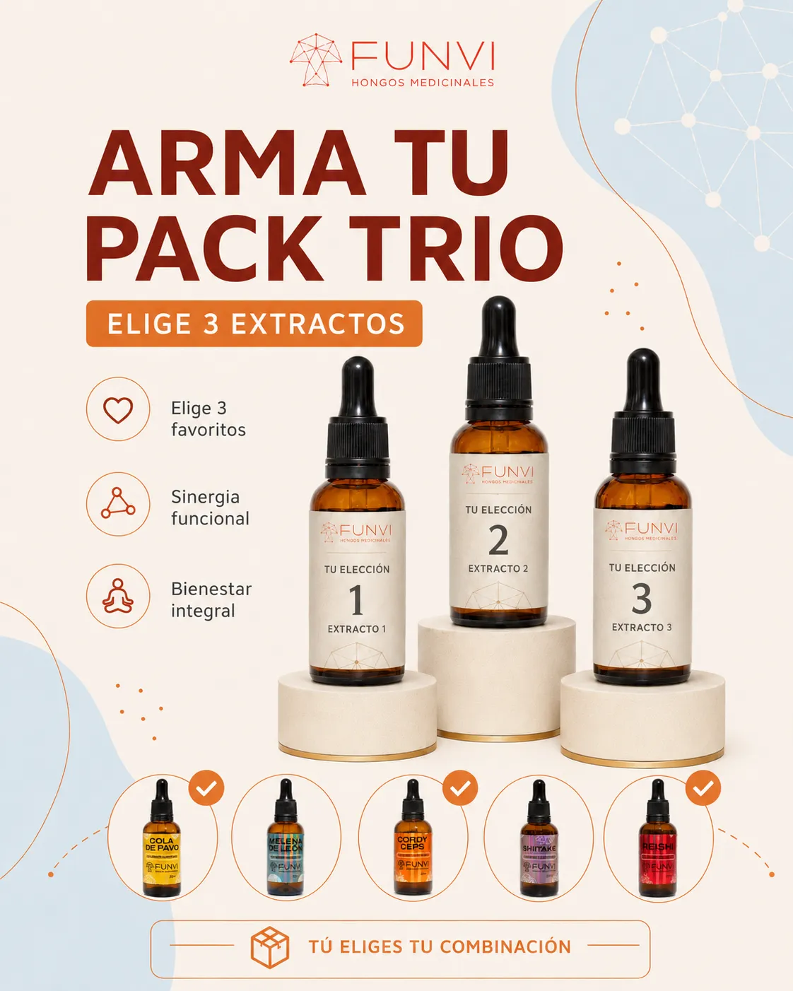 Arma tu pack trio funvi